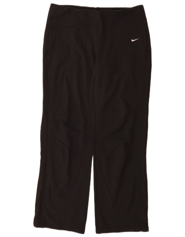 Damskie spodnie dresowe Nike Dri Fit UK 14, średni czarny poliester