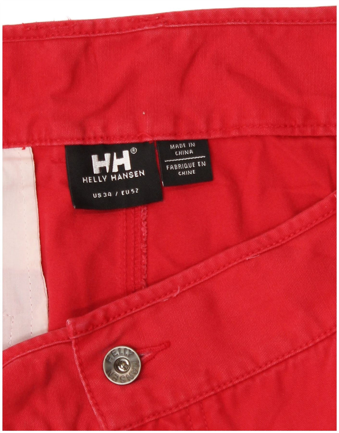 Męskie spodenki Chino Helly Hansen W34, duże, czerwone, bawełniane