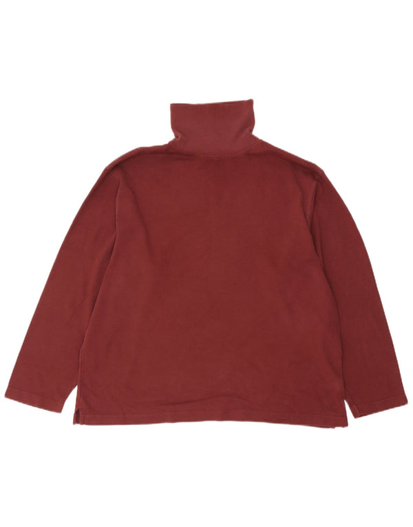 Marks & Spencer Damski top oversize z długim rękawem, UK 16, duży, bordowy