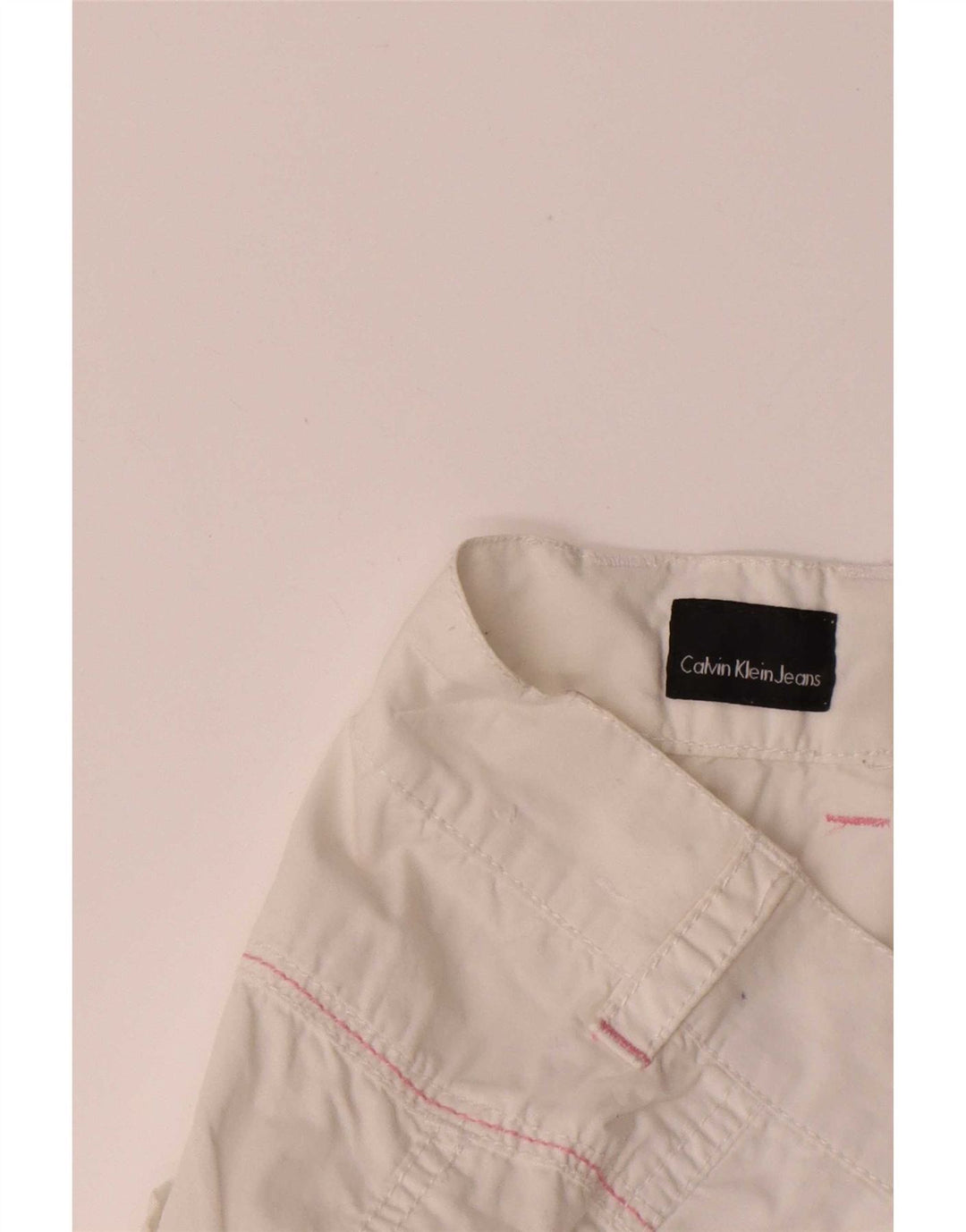 Spodenki damskie Calvin Klein W28 Średniobiała bawełna