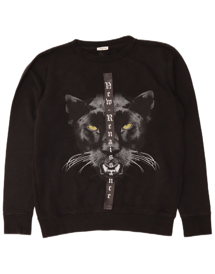 Męska bluza z grafiką Marcelo Burlon, mała, czarna, bawełniana
