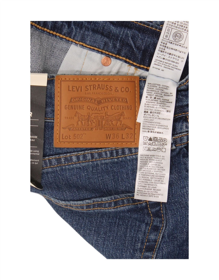 Męskie jeansy Levi's 502 Tapered W36 L32 Niebieskie bawełniane