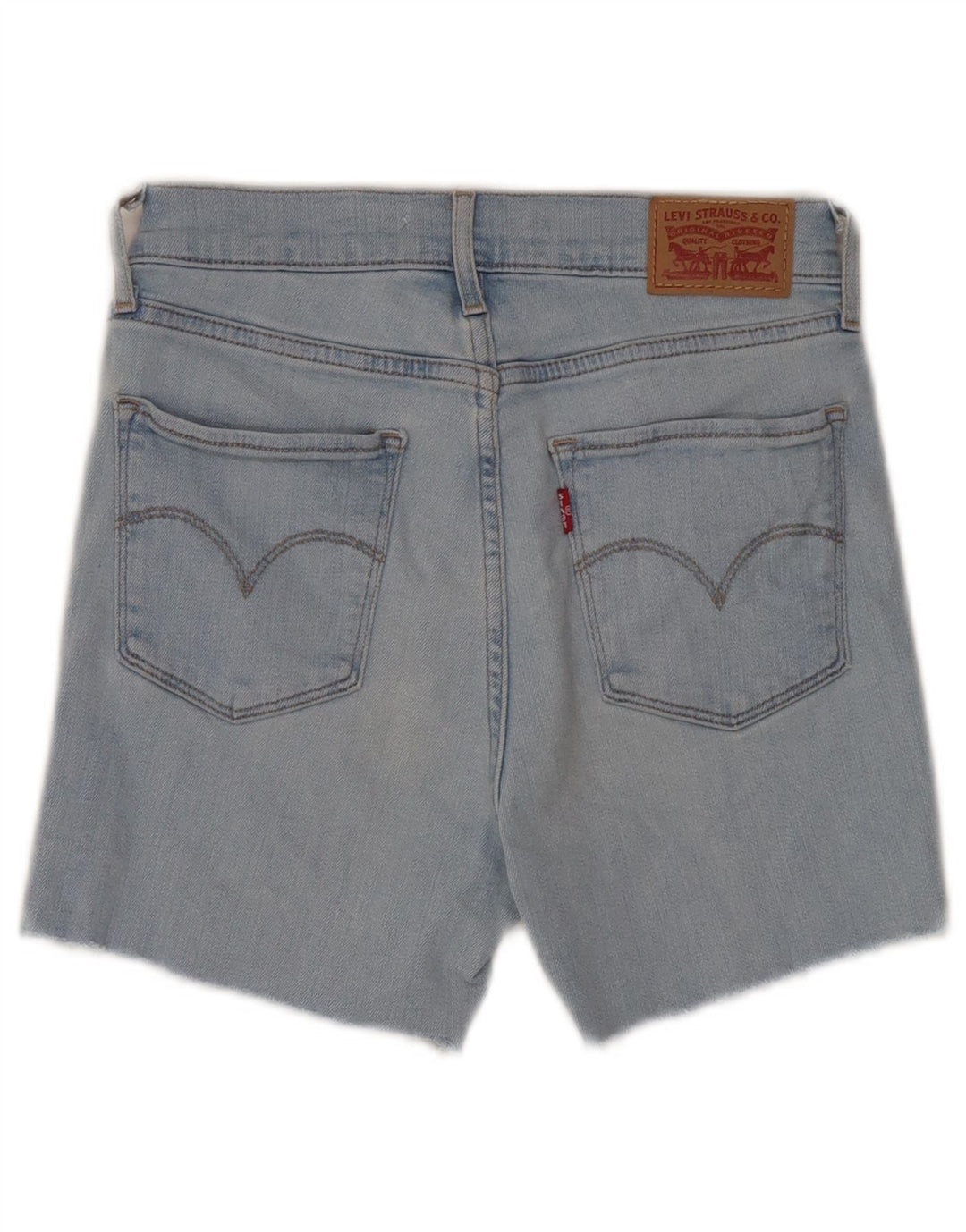 Damskie spodenki jeansowe Levi's 724 z wysokim stanem W26, małe, niebieskie, bawełniane