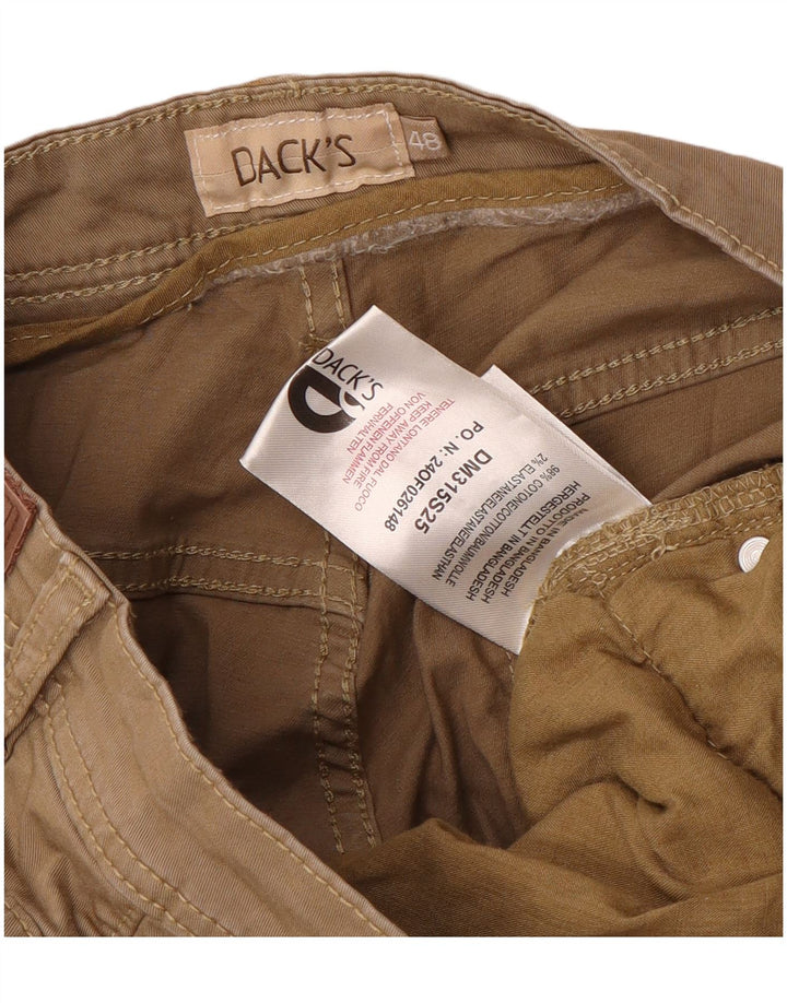 Męskie spodnie typu slim casual IT 48 Medium W34 L31 Brązowa bawełna