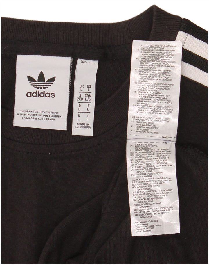 Adidas Męski T-shirt Top Duży Czarny Bawełniany