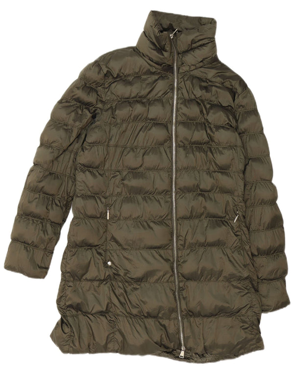 Damski ocieplany płaszcz Massimo Dutti UK 18 XL, poliester khaki