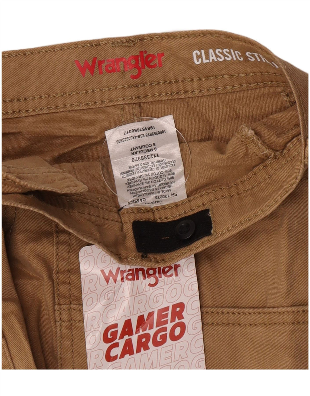 Spodenki chłopięce Wrangler Classic Cargo 7-8 lat W24 Brązowa bawełna