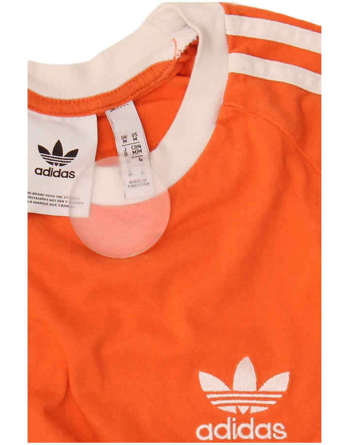 Adidas Męski T-shirt Top Średni Pomarańczowy