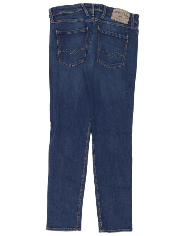 Damskie jeansy Replay Anbass Slim W34 L32 Niebieska bawełna