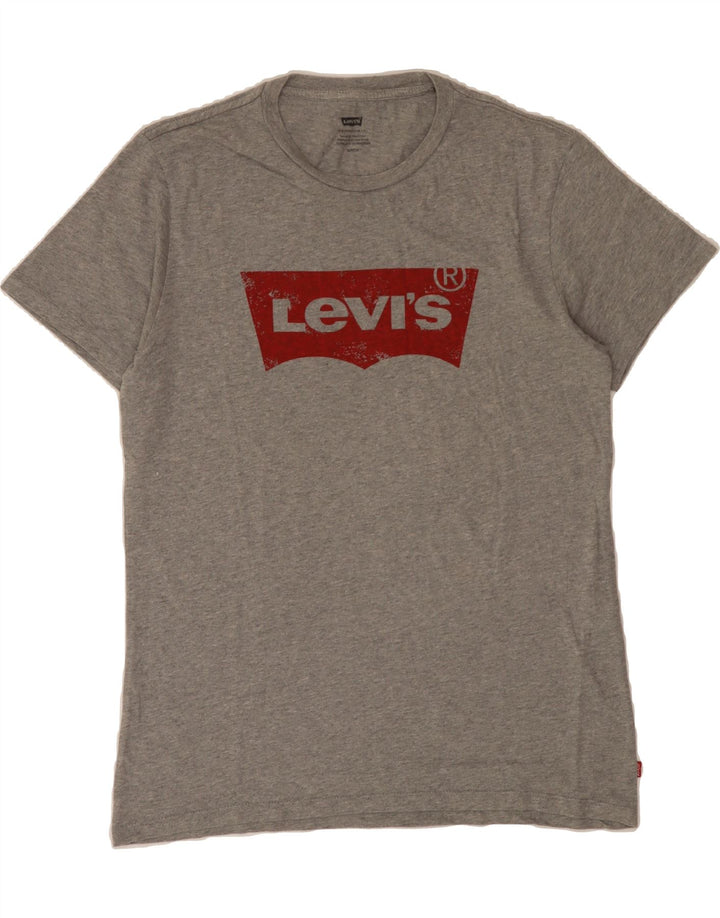 LEVI'S Mens Graphic T-Shirt Top Small Grey Cotton Vintage Levi's and Second-Hand Levi's from Messina Hembry 