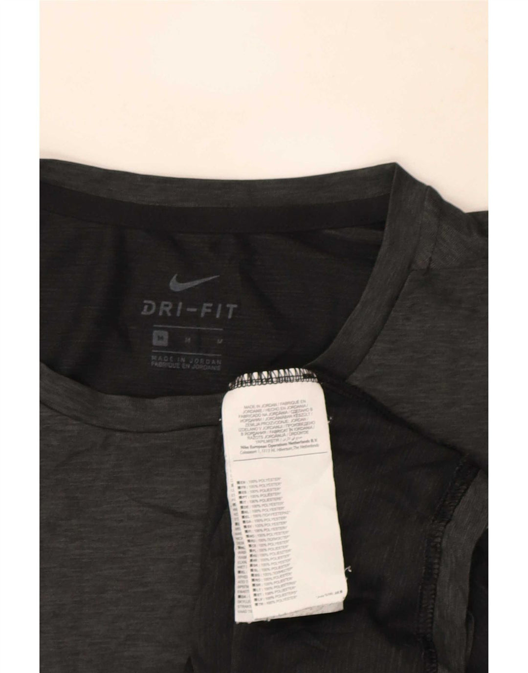 Męski T-shirt Nike Dri Fit Top, średni szary, nakrapiany poliester