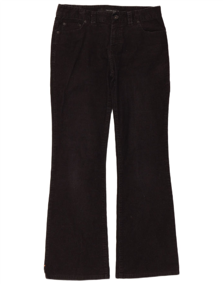 Damskie sztruksowe spodnie Calvin Klein Bootcut US 8 Medium W32 L31 Czarne