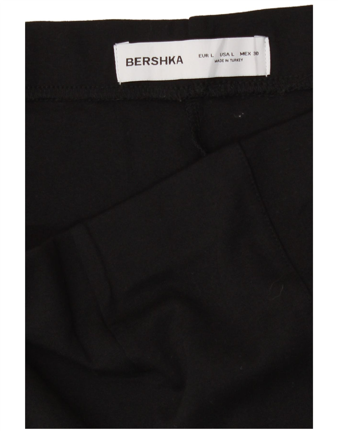 Spodnie damskie Bershka, duże, W32, czarna wiskoza