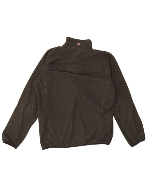 Męski sweter polarowy Berghaus z zamkiem błyskawicznym, duży, zielony, nakrapiany poliester