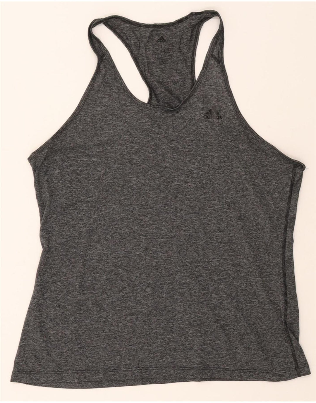 ADIDAS Womens Vest Top UK 16/18 Large Grey Polyester Vintage Adidas and Second-Hand Adidas from Messina Hembry 
