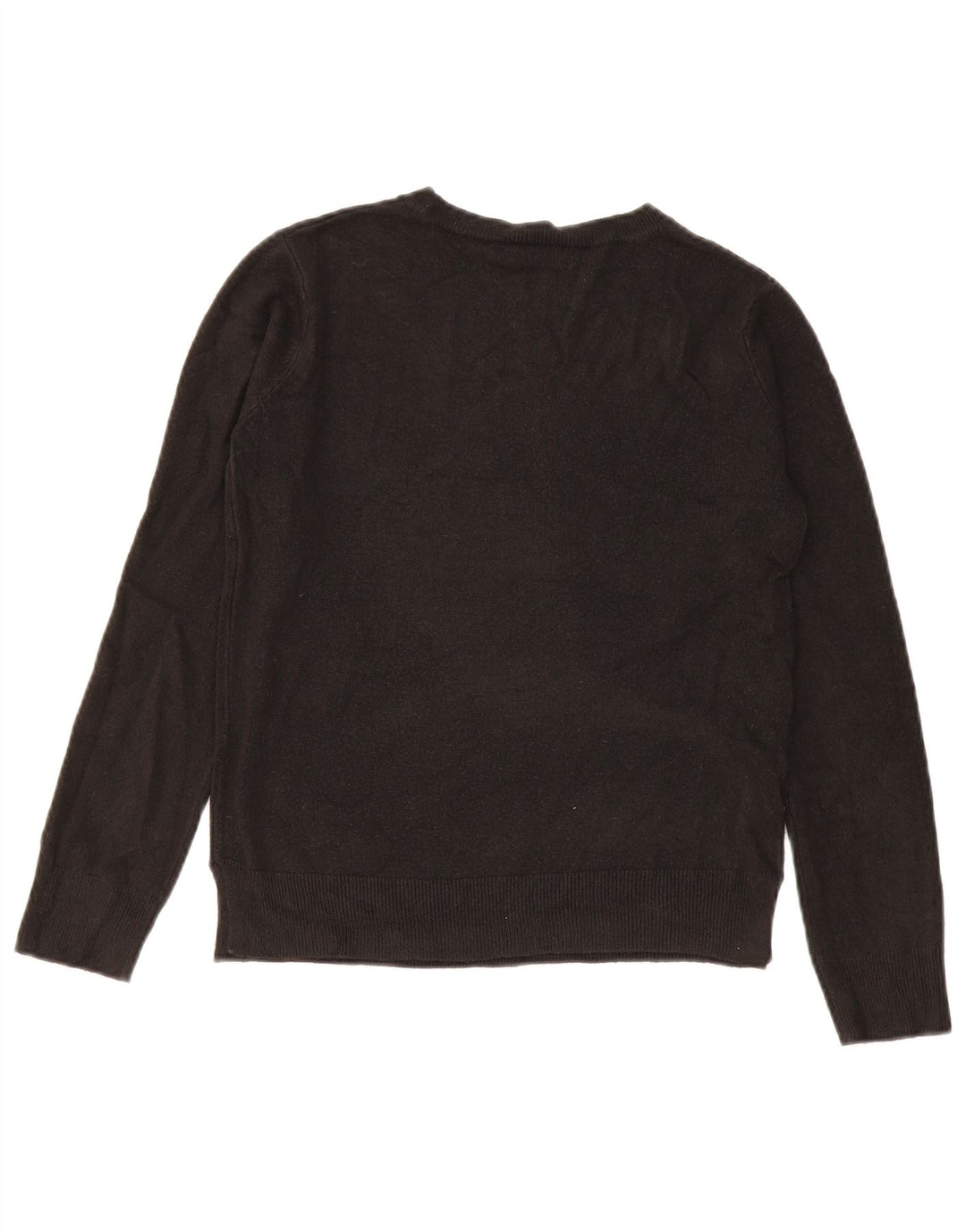 Marks & Spencer Damski sweter z okrągłym dekoltem UK 12 Średni czarny akryl