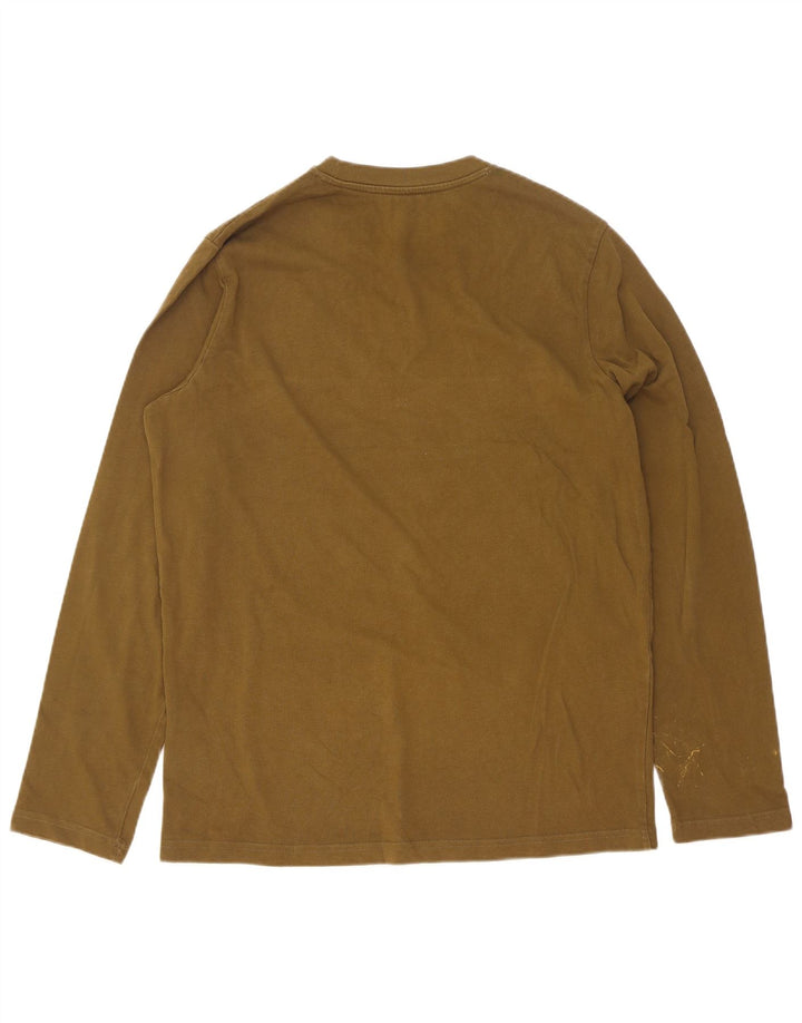Męska koszulka Puma z długim rękawem, średnia, bawełniana khaki