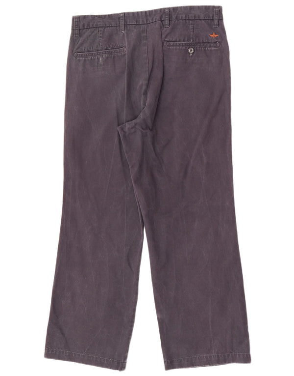 Męskie spodnie chino Dockers Classic Fit W34 L29 Granatowa bawełna
