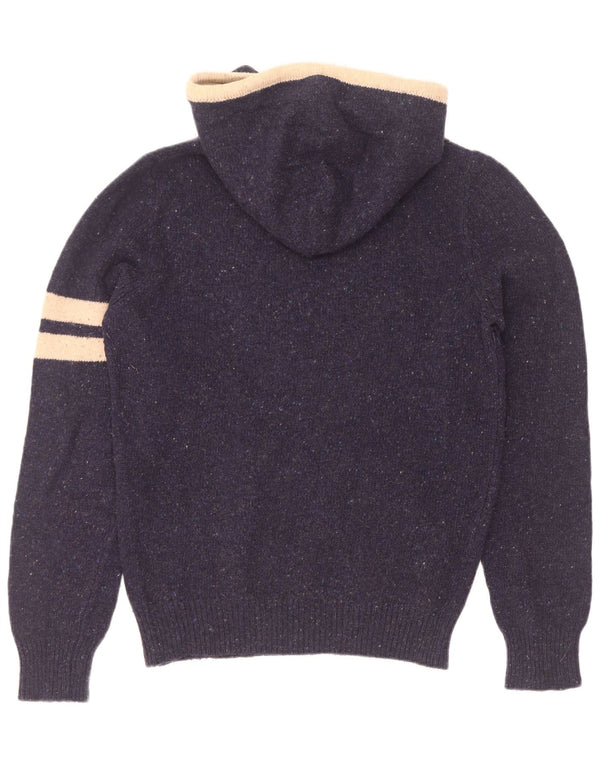 Męski sweter z grafiką Franklin & Marshall, duży, granatowy, z blokami kolorów