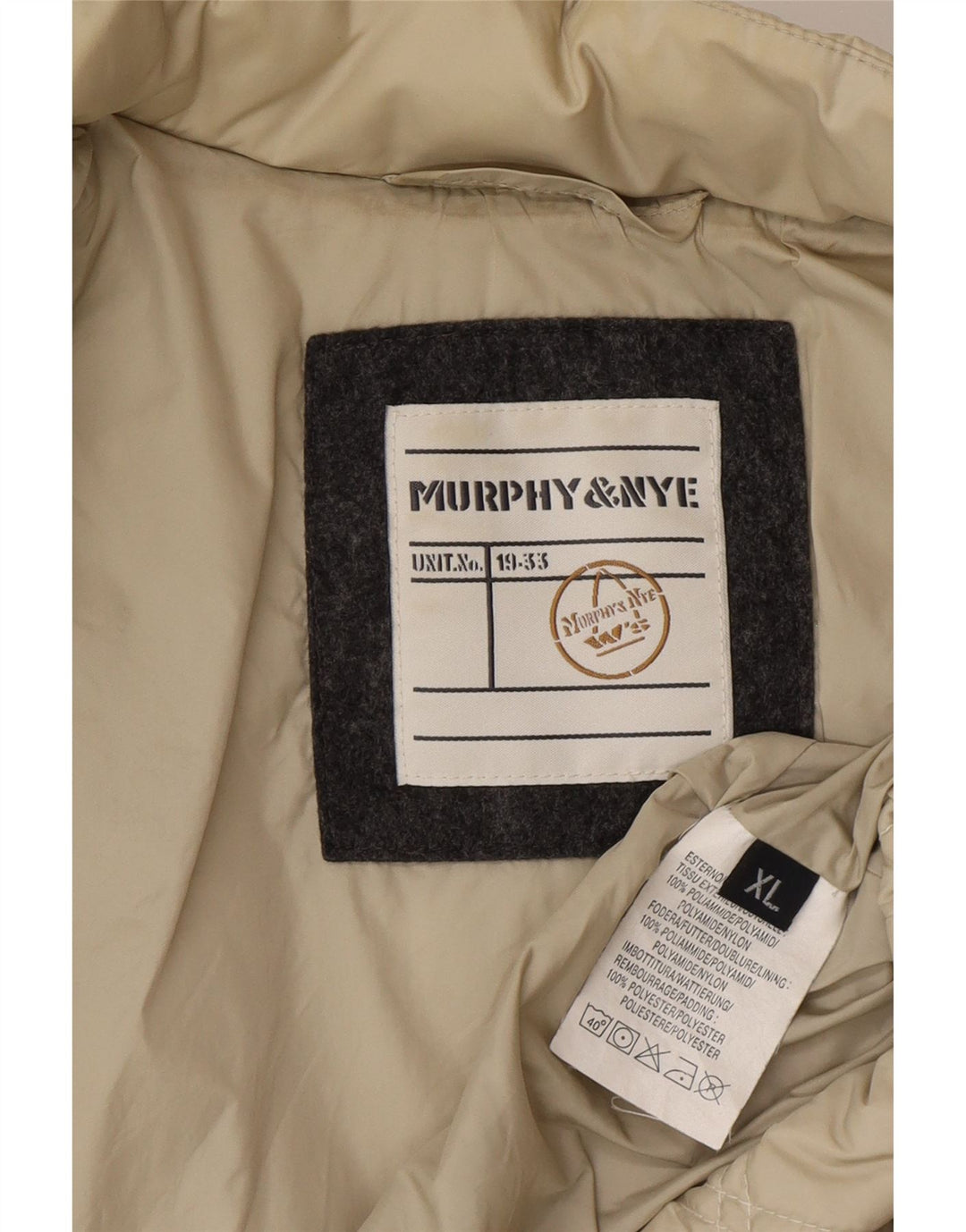 Damska pikowana kurtka Murphy & Nye UK 18 XL, beżowy poliamid