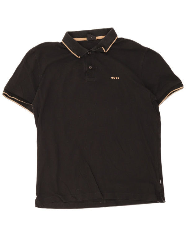 Męska koszulka polo Slim Fit Hugo Boss, duże, czarne paski