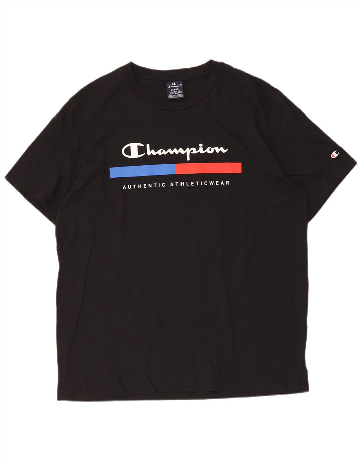 Męski T-shirt Champion z grafiką, duży, czarny