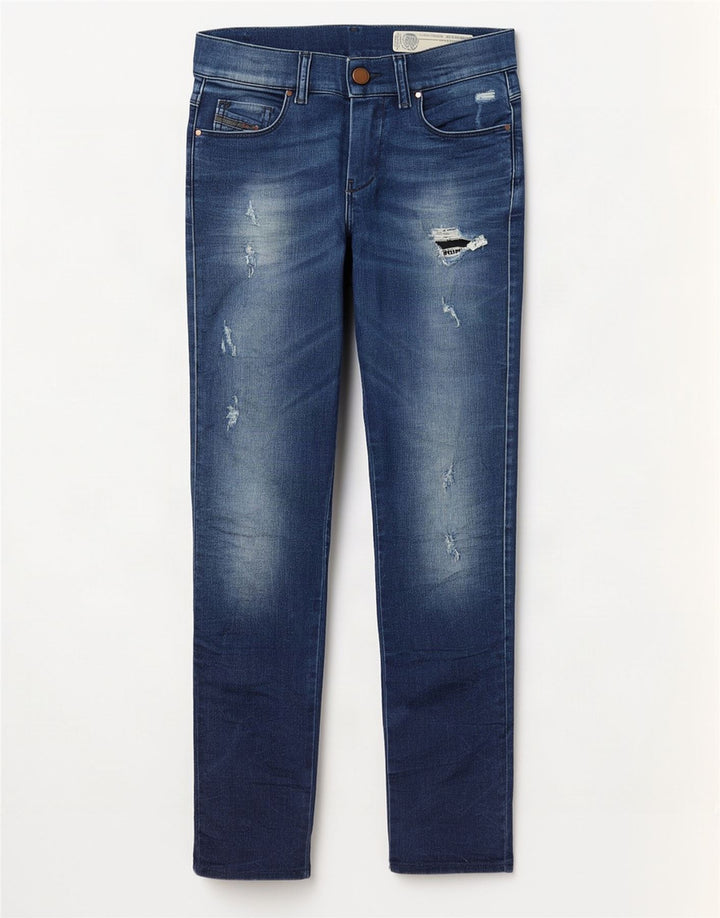 Damskie jeansy Diesel w trudnej sytuacji W24 L27 Niebieskie bawełniane