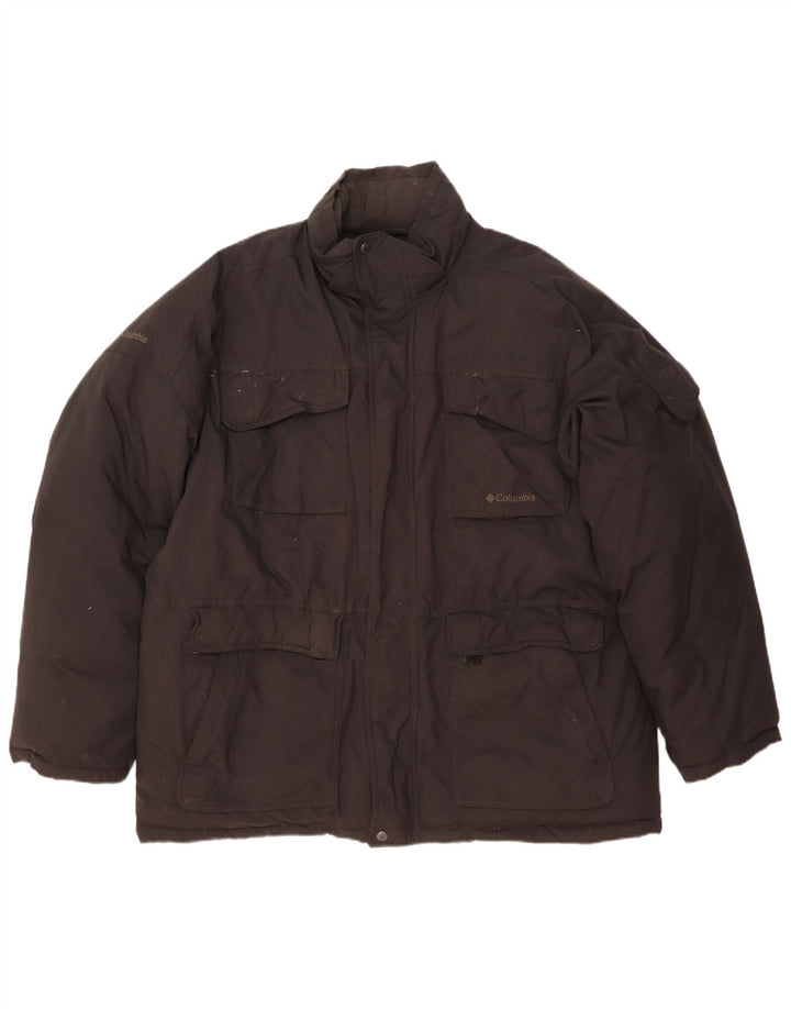 Męska ocieplana kurtka Columbia UK 42 XL, czarny nylon