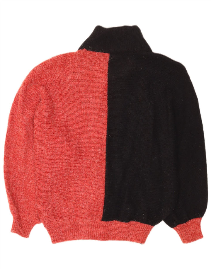 Sweter damski w stylu vintage z golfem IT 42 w kolorze średniej czerwieni