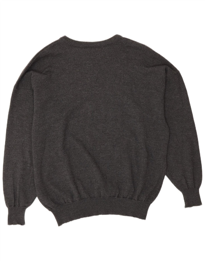 Męski sweter Lacoste z okrągłym dekoltem, rozmiar 8 3XL, szara wełna