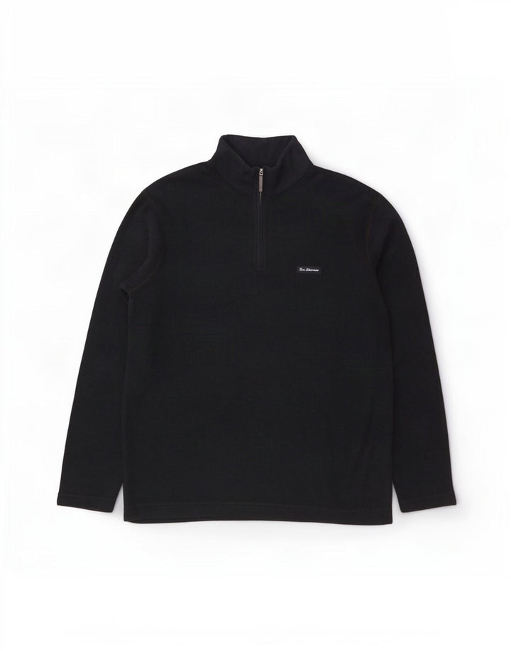 Męski sweter z zamkiem błyskawicznym Ben Sherman, duży, granatowy, bawełniany