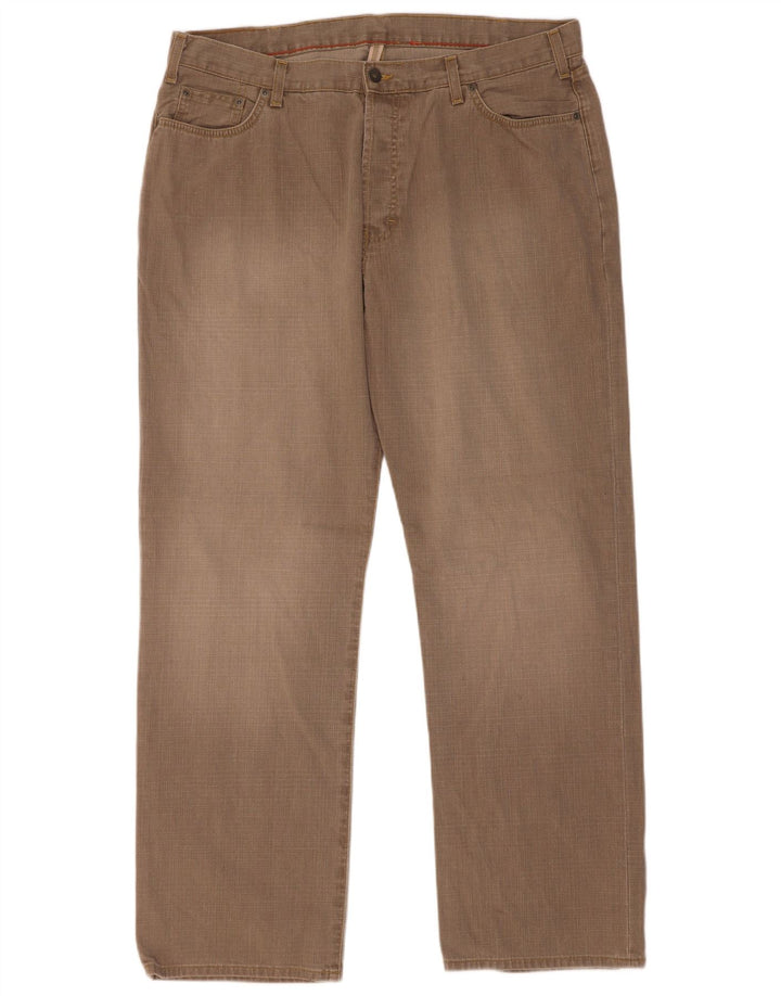 Marks & Spencer Męskie proste dżinsy W40 L33, bawełniane, khaki