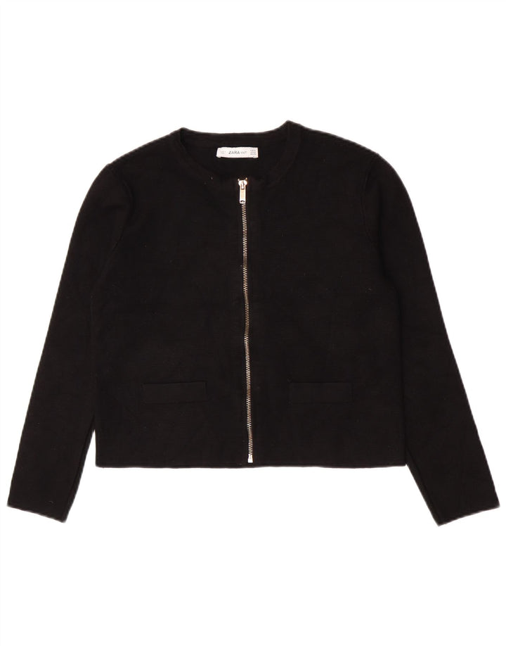 Sweter damski Zara Crop Cardigan UK 12, średni czarny