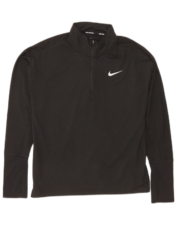 Damska koszulka do biegania Nike o luźnym kroju z długim rękawem, UK 10, mała, czarna, sportowa