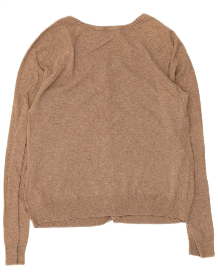 Sweter damski Gap Cardigan UK 12 Średni brązowy bawełniany
