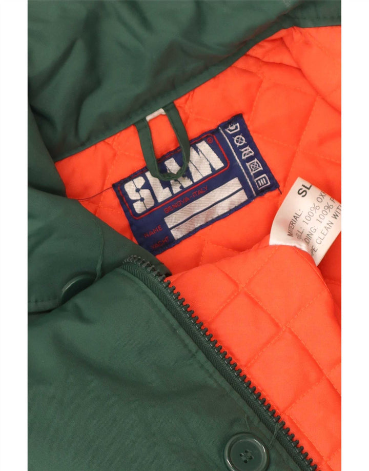 Męski ocieplany płaszcz Slam UK 38 Średni zielony nylon