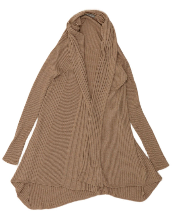 Sweter damski Marks & Spencer Longline Open Cardigan UK 14 średni beż