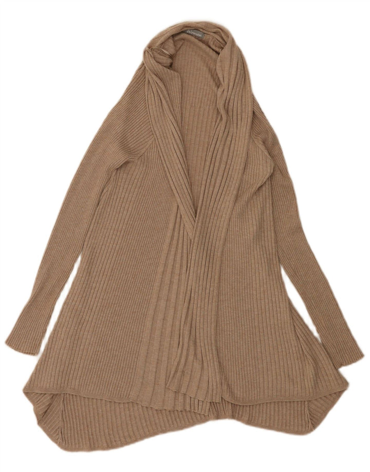 Sweter damski Marks & Spencer Longline Open Cardigan UK 14 średni beż