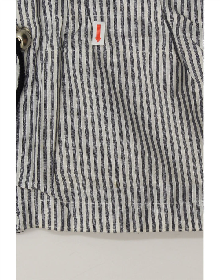 BONITA Womens Windbreaker Jacket EU 42 Large Navy Blue Striped Polyester Vintage Bonita and Second-Hand Bonita from Messina Hembry 