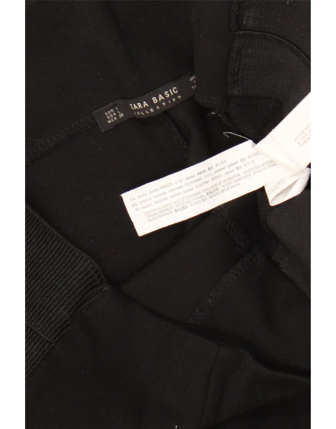 Legginsy damskie Zara UK 14, duże, czarne, wiskozowe