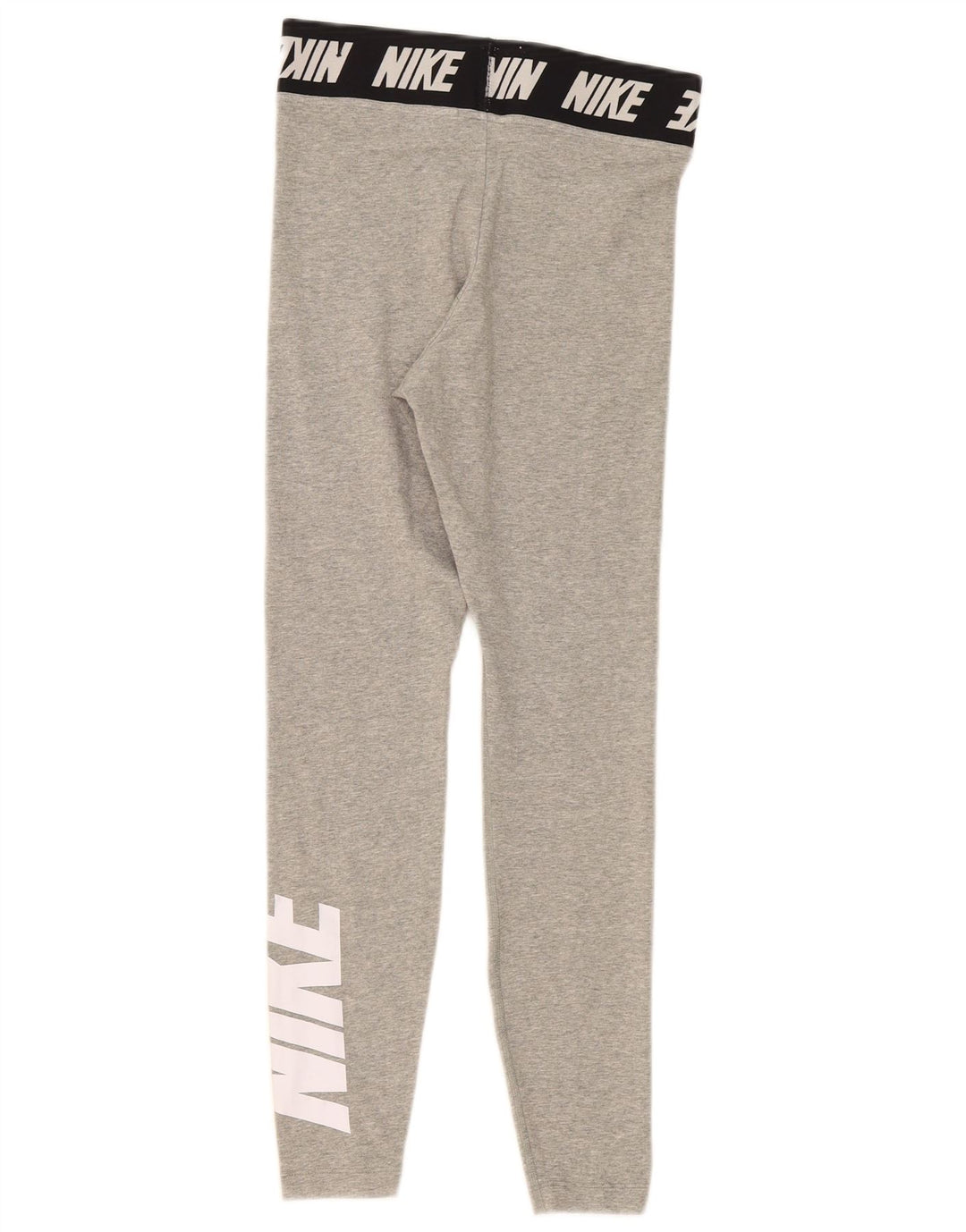 Damskie legginsy Nike Graphic UK 8, małe, szare, bawełniane z blokami kolorów