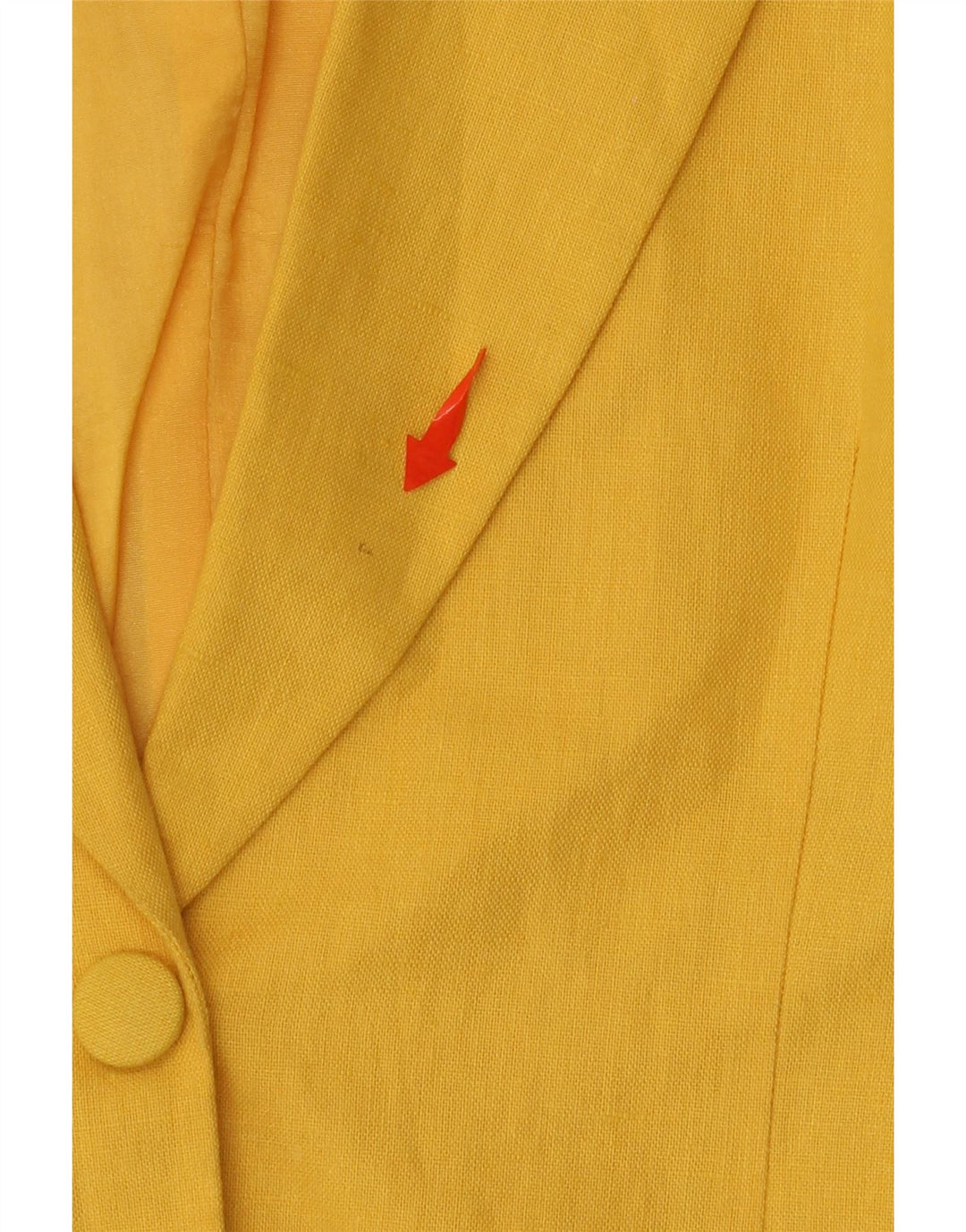 POP 84 Damska marynarka zapinana na 2 guziki UK 12 Średnia żółta lniana