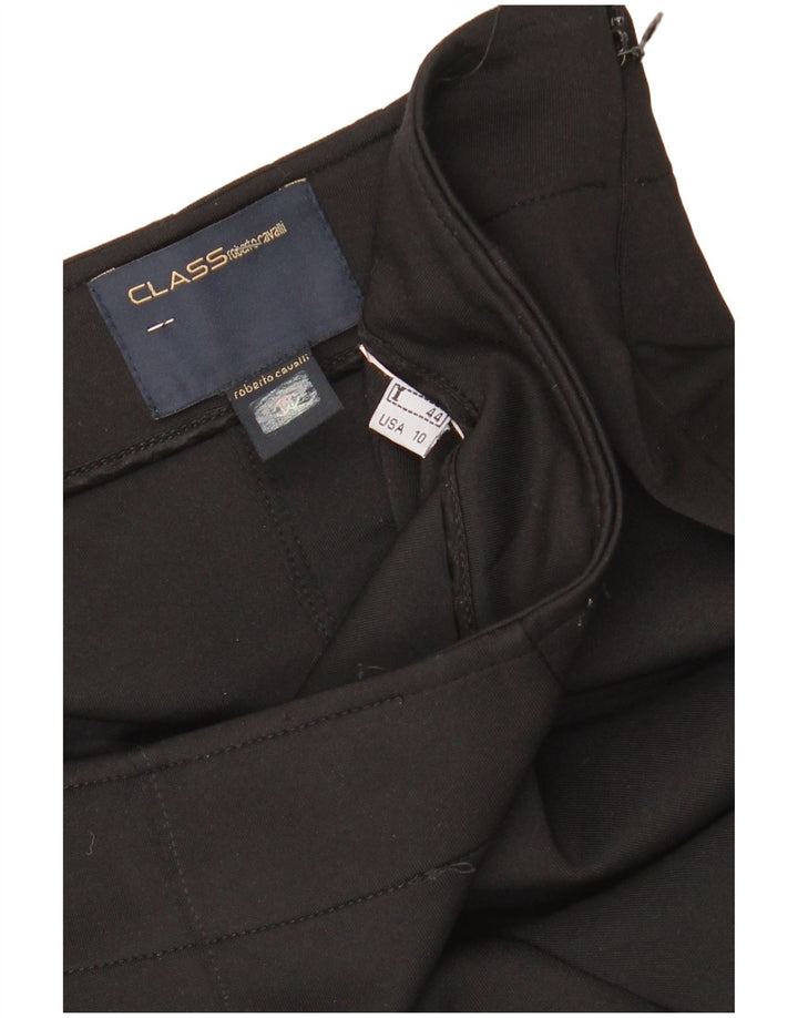 Damskie spodnie codzienne ROBERTO CAVALLI IT 44 Medium W32 L30 Czarne