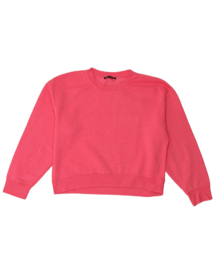 Damski sweter Zara UK 14, średni różowy poliester