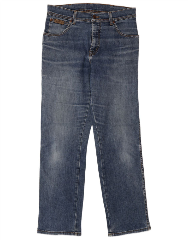 Męskie jeansy WRANGLER Texas Stretch Straight W32 L30 Niebieskie, bawełniane