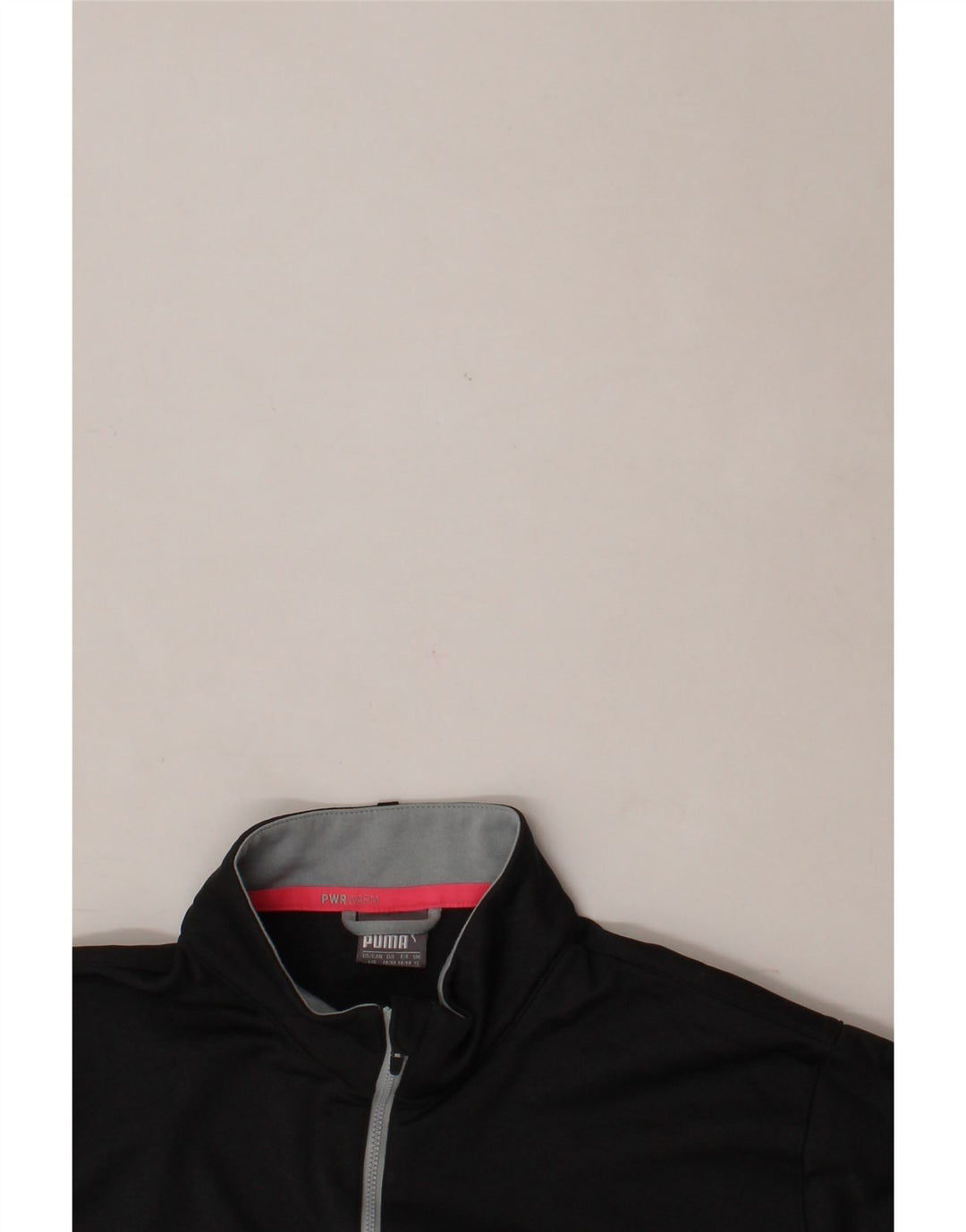 PUMA Mens Zip Neck Pullover Tracksuit Top XL White Colourblock Sports Vintage Puma and Second-Hand Puma from Messina Hembry 