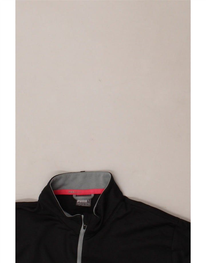 PUMA Mens Zip Neck Pullover Tracksuit Top XL White Colourblock Sports Vintage Puma and Second-Hand Puma from Messina Hembry 