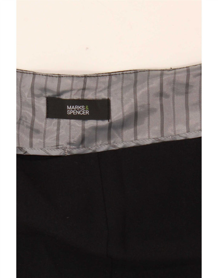 Marks & Spencer Damskie proste spodnie na co dzień W40 L27 Czarne