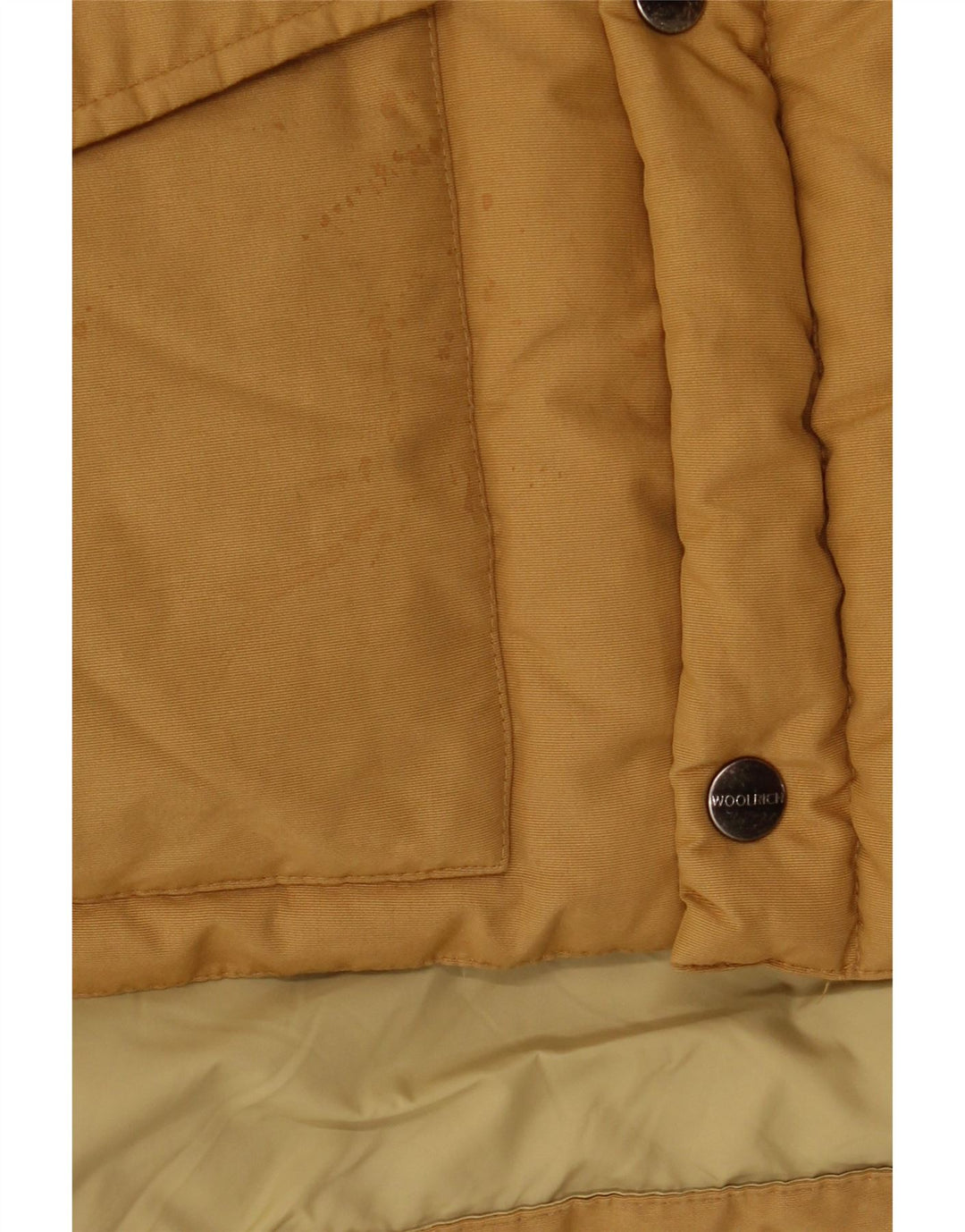 Męska wyściełana kamizelka Woolrich UK 40, duża, żółty nylon