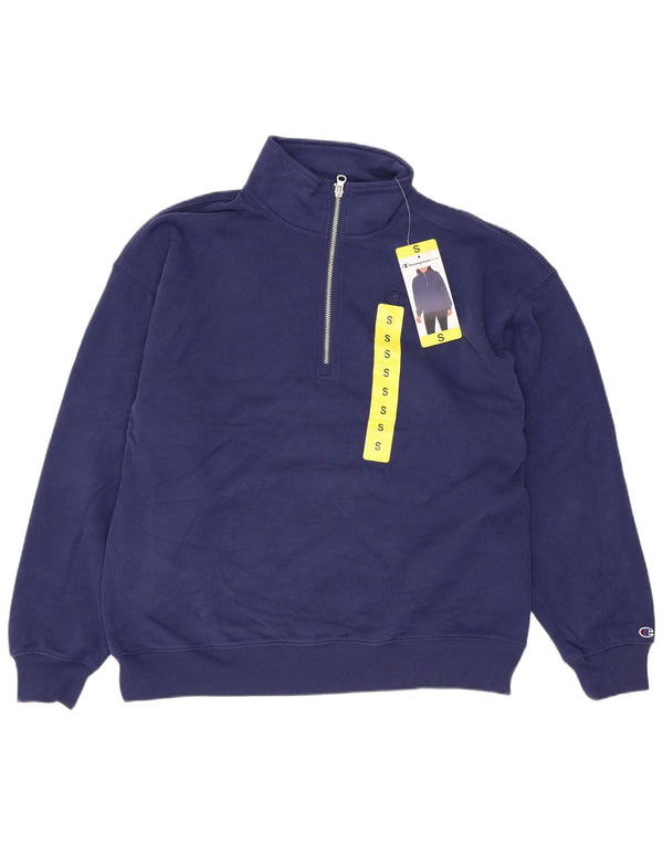 Sweter damski Champion, oversize, z zamkiem błyskawicznym, UK 10, mały, granatowy